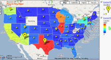 CSV file, tagged locations, colorscale, multi layers and variables, mixed symbols